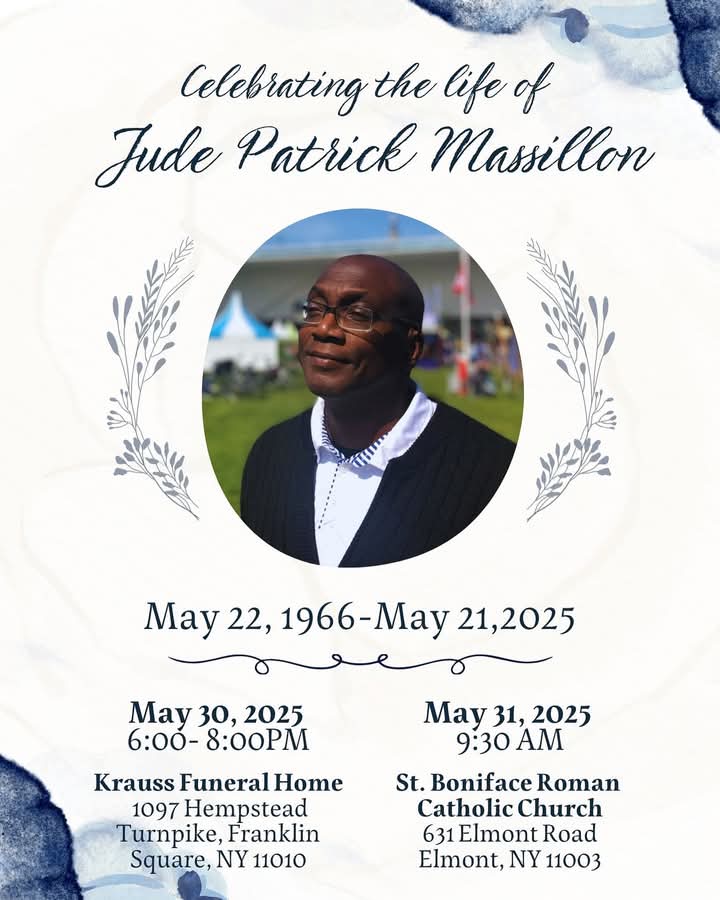 Jude Massillon, The Armory Foundation Director and Coach of The Sports Performance Grouo has died – Funeral Arrangements